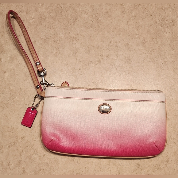 Coach Handbags - Large Pink Ombre Coach Wristlet